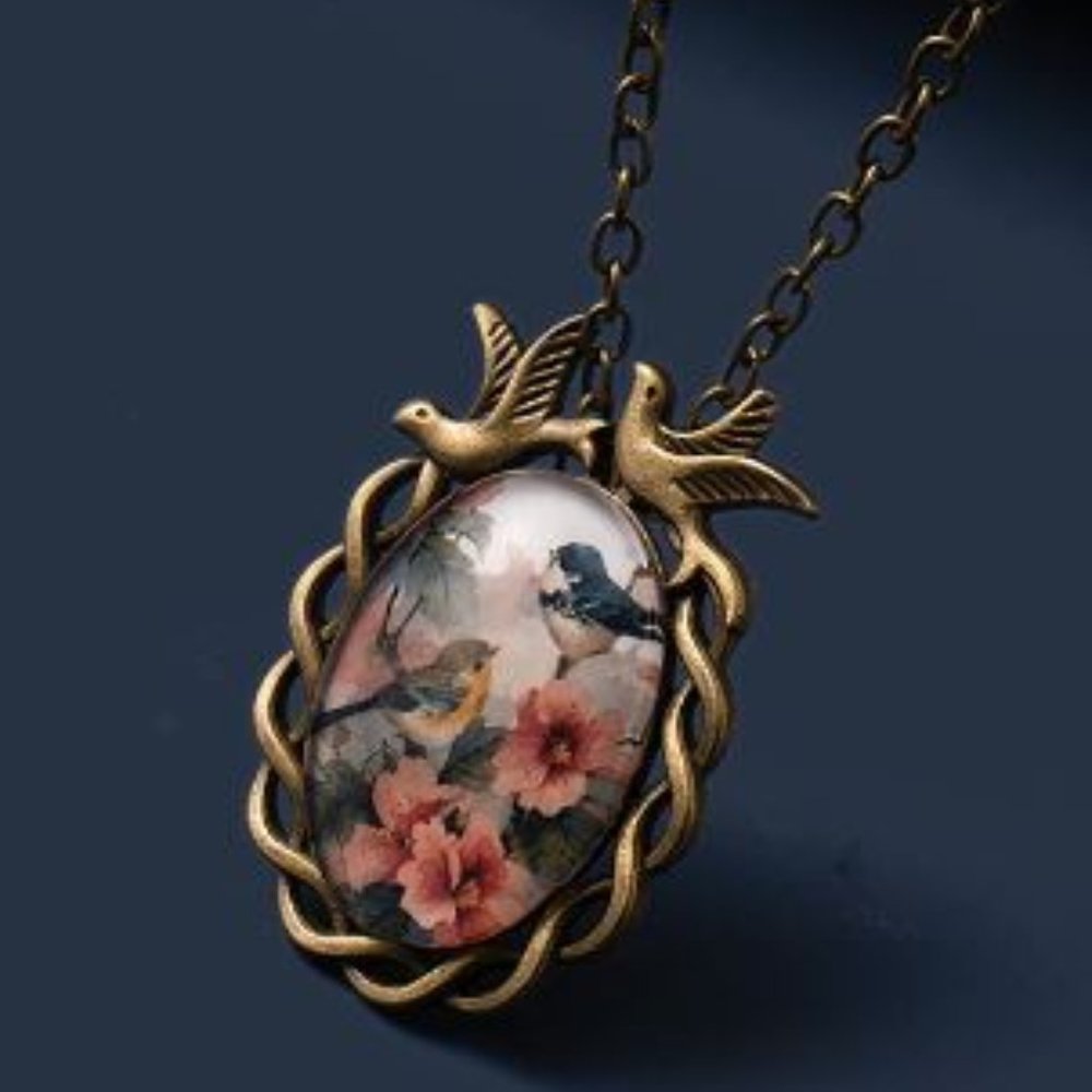 Vintange Style Bird Pendant Necklace Chain Necklaces Women Jewelry